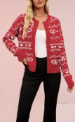Lovely Bow Knit Cardigan-Cardigan-Krush Kandy, Women's Online Fashion Boutique Located in Phoenix, Arizona (Scottsdale Area)