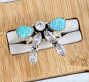 One Of A Kind Opal & White CZ Rings-Rings-Rae Collective, Women's Online Fashion Boutique Located in Phoenix, Arizona (Scottsdale Area)