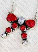 Red Opal & White CZ Necklaces-Chain Necklaces-Rae Collective, Women's Online Fashion Boutique Located in Phoenix, Arizona (Scottsdale Area)