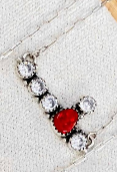 Red Opal & White CZ Necklaces-Chain Necklaces-Rae Collective, Women's Online Fashion Boutique Located in Phoenix, Arizona (Scottsdale Area)