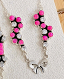 One Of A Kind Opal & Bow Necklaces-Chain Necklaces-Rae Collective, Women's Online Fashion Boutique Located in Phoenix, Arizona (Scottsdale Area)