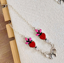 One Of A Kind Opal & Bow Necklaces-Chain Necklaces-Rae Collective, Women's Online Fashion Boutique Located in Phoenix, Arizona (Scottsdale Area)