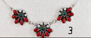 Red Opal Trio Cluster Necklaces-Chain Necklaces-Rae Collective, Women's Online Fashion Boutique Located in Phoenix, Arizona (Scottsdale Area)