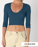 Niki Biki Right Decision V Neck Crop Top | (4 colors!)-Long Sleeve Tops-Rae Collective, Women's Online Fashion Boutique Located in Phoenix, Arizona (Scottsdale Area)