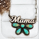 Mama Sterling Silver & Stone Necklace-Chain Necklaces-Rae Collective, Women's Online Fashion Boutique Located in Phoenix, Arizona (Scottsdale Area)