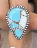 One Of A Kind Pink Turquoise Slab Rings MADE TO ORDER-Ring Sizers-Rae Collective, Women's Online Fashion Boutique Located in Phoenix, Arizona (Scottsdale Area)