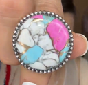 One Of A Kind Pink Turquoise Slab Rings MADE TO ORDER-Ring Sizers-Rae Collective, Women's Online Fashion Boutique Located in Phoenix, Arizona (Scottsdale Area)