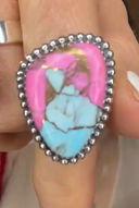 One Of A Kind Pink Turquoise Slab Rings MADE TO ORDER-Ring Sizers-Rae Collective, Women's Online Fashion Boutique Located in Phoenix, Arizona (Scottsdale Area)