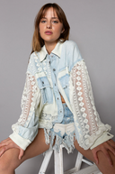 POL Lace Jean Jacket-Jackets-Krush Kandy, Women's Online Fashion Boutique Located in Phoenix, Arizona (Scottsdale Area)