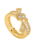 Shimmering Cubic Zirconia Bowknot Ring-Rings-Krush Kandy, Women's Online Fashion Boutique Located in Phoenix, Arizona (Scottsdale Area)