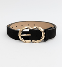 Double C Buckle Suede Belt
