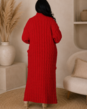 Set The Tone Open Long Knit Pocket Cardigan