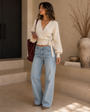 Soft Romance Wrap Sweater