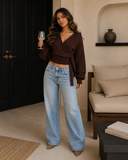 Soft Romance Wrap Sweater