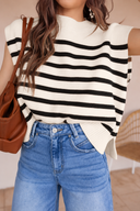 The Modern Muse Stripe Sweater Vest Top