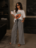 Sunset Stroll Striped Wide Leg Pants