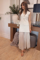 The Pretty Little Vest & Pleated Midi Skirt Set | 4 Colors
