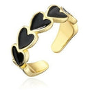 (4 COLORS!) Linked Forever Hearts Enamel Ring-Rings-Rae Collective, Women's Online Fashion Boutique Located in Phoenix, Arizona (Scottsdale Area)