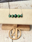 Turquoise Cluster Bar Necklace-Necklaces-Rae Collective, Women's Online Fashion Boutique Located in Phoenix, Arizona (Scottsdale Area)