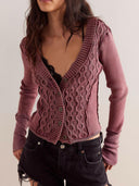 V-Neck Button Up Cropped Cardigan-Rae Collective, Women's Online Fashion Boutique Located in Phoenix, Arizona (Scottsdale Area)