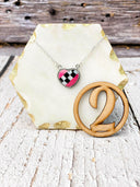 Kandy Hearts Stripe & Checkered Necklaces-Necklaces-Rae Collective, Women's Online Fashion Boutique Located in Phoenix, Arizona (Scottsdale Area)