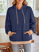 Lovelet Drawstring Striped Long Sleeve Hoodie-Rae Collective, Women's Online Fashion Boutique Located in Phoenix, Arizona (Scottsdale Area)