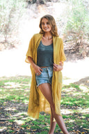 Woven Longline Tribal Kimono