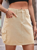 Denim Mini Skirt with Pockets-Rae Collective, Women's Online Fashion Boutique Located in Phoenix, Arizona (Scottsdale Area)