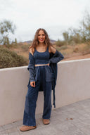 J.HER Mineral Wash Side Ribbon Bow pants-Pants-Rae Collective, Women's Online Fashion Boutique Located in Phoenix, Arizona (Scottsdale Area)