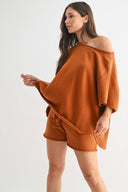 Loose Dolman Sleeve Top-Short Sleeve Tops-Krush Kandy, Women's Online Fashion Boutique Located in Phoenix, Arizona (Scottsdale Area)