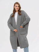 Pocketed Open Front Long Sleeve Longline Cardigan-Rae Collective, Women's Online Fashion Boutique Located in Phoenix, Arizona (Scottsdale Area)