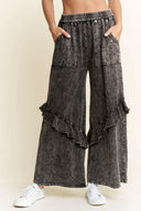J.HER Mineral Wash Eyelet Pocket Ruffle Pants-Rae Collective, Women's Online Fashion Boutique Located in Phoenix, Arizona (Scottsdale Area)