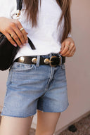 Seabreeze High Rise A-Line Denim Shorts-Denim-Krush Kandy, Women's Online Fashion Boutique Located in Phoenix, Arizona (Scottsdale Area)