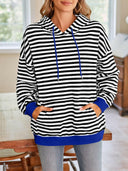 Lovelet Drawstring Striped Long Sleeve Hoodie-Rae Collective, Women's Online Fashion Boutique Located in Phoenix, Arizona (Scottsdale Area)