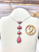 Thulite Slab Cluster Necklaces-Necklaces-Rae Collective, Women's Online Fashion Boutique Located in Phoenix, Arizona (Scottsdale Area)