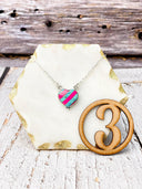Kandy Hearts Stripe & Checkered Necklaces-Necklaces-Rae Collective, Women's Online Fashion Boutique Located in Phoenix, Arizona (Scottsdale Area)