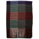 Color Block Plaid Scarf with Fringe and Butterfly Design-Scarves-Rae Collective, Women's Online Fashion Boutique Located in Phoenix, Arizona (Scottsdale Area)