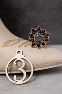 Amber & Heart Stone ring-Rings-Rae Collective, Women's Online Fashion Boutique Located in Phoenix, Arizona (Scottsdale Area)