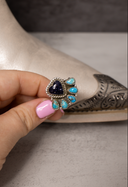 Heart Stone Turquoise Cluster Ring-Rings-Rae Collective, Women's Online Fashion Boutique Located in Phoenix, Arizona (Scottsdale Area)
