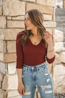 Niki Biki Right Decision V Neck Crop Top | (4 colors!)-Long Sleeve Tops-Rae Collective, Women's Online Fashion Boutique Located in Phoenix, Arizona (Scottsdale Area)