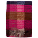 Color Block Plaid Scarf with Fringe and Butterfly Design-Scarves-Rae Collective, Women's Online Fashion Boutique Located in Phoenix, Arizona (Scottsdale Area)
