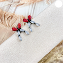 Multi Stone & Crystal Bow Sterling Earrings-Stud Earrings-Rae Collective, Women's Online Fashion Boutique Located in Phoenix, Arizona (Scottsdale Area)