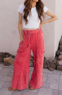 Seaside Breeze Mineral Wash Wide Leg Cropped Pants-Bottoms-Rae Collective, Women's Online Fashion Boutique Located in Phoenix, Arizona (Scottsdale Area)