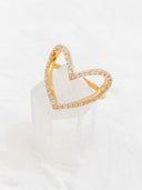 Pave Open Heart Ring-Dainty Rings-Krush Kandy, Women's Online Fashion Boutique Located in Phoenix, Arizona (Scottsdale Area)