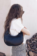 Aria Whipstitch Crescent Shoulder Bag-handbags-Krush Kandy, Women's Online Fashion Boutique Located in Phoenix, Arizona (Scottsdale Area)