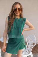 Mineral Wash Split Skirt & Tank Set-2 Piece Outfit Sets-Krush Kandy, Women's Online Fashion Boutique Located in Phoenix, Arizona (Scottsdale Area)
