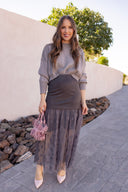 Lace Contrast Maxi Skirt-Skirts-Krush Kandy, Women's Online Fashion Boutique Located in Phoenix, Arizona (Scottsdale Area)