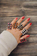 Rae Collective Mini Stone Bar Rings-Bar Rings-Rae Collective, Women's Online Fashion Boutique Located in Phoenix, Arizona (Scottsdale Area)
