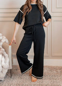 LUXE Contrast Trim 2pc Set-2 Piece Outfit Sets-Krush Kandy, Women's Online Fashion Boutique Located in Phoenix, Arizona (Scottsdale Area)