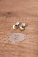 White Shell & Stone Stud Earrings-Stud Earrings-Rae Collective, Women's Online Fashion Boutique Located in Phoenix, Arizona (Scottsdale Area)
